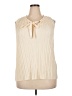DKNY 100% Polyester Ivory Sleeveless Blouse Size XXL - photo 1