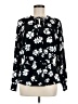 Alfani 100% Polyester Floral Black Long Sleeve Blouse Size M - photo 1