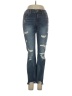 Express Hearts Blue Jeans Size 4 - photo 1
