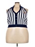 Popeye X Unique Vintage Blue Sleeveless Blouse Size 5X - photo 1