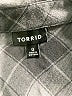 Torrid 100% Cotton Plaid Gray Long Sleeve Blouse Size Lg Plus (0) - photo 7