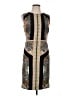 BCBGMAXAZRIA Graphic Brown Cocktail Dress Size 10 - photo 1