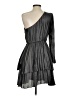 Derek Lam 100% Polyester Metallic Gray Cocktail Dress Size EU (IT) 40 / US 4 - photo 2