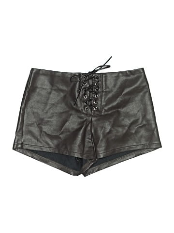 Superdown Faux Leather Shorts (view 1)