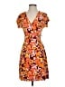 Nine West Print Orange Cocktail Dress Size XS - photo 1