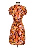 Nine West Print Orange Cocktail Dress Size XS - photo 2
