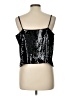 Express 100% Polyester Silver Sleeveless Blouse Size L - photo 2