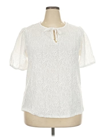 MICHAEL Michael Kors Short Sleeve Blouse (view 1)