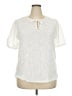 MICHAEL Michael Kors Ivory Short Sleeve Blouse Size 2X - photo 1