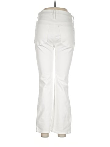 Madewell Kick Out Crop Jeans in Pure White (view 2)