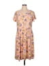 Bobbie Brooks Floral Tan Casual Dress Size 1X - photo 1
