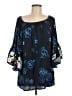 Johnny Was 100% Viscose Blue 3/4 Sleeve Blouse Size M - photo 1