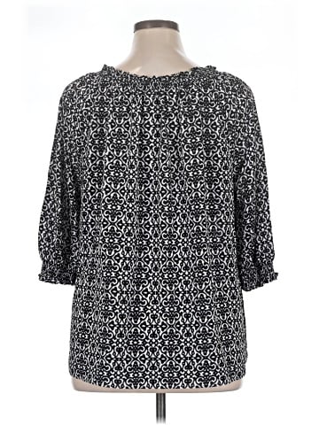 Susan Graver 3/4 Sleeve Blouse (view 2)