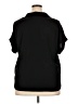 Timeson 100% Polyester Black Short Sleeve Blouse Size XXL - photo 2