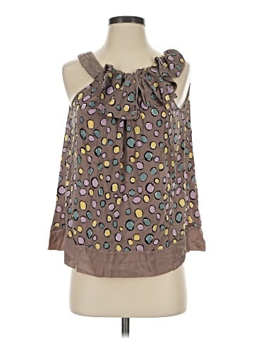BCBGMAXAZRIA Sleeveless Silk Top (view 1)
