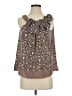 BCBGMAXAZRIA Brown Sleeveless Silk Top Size XXS - photo 1