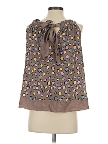 BCBGMAXAZRIA Sleeveless Silk Top (view 2)