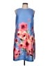 Anne Klein Floral Blue Casual Dress Size 10 - photo 1