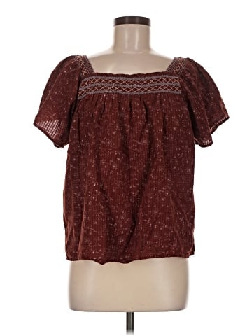 Madewell Square-Neck Smocked Top in Dotted Vines (view 1)