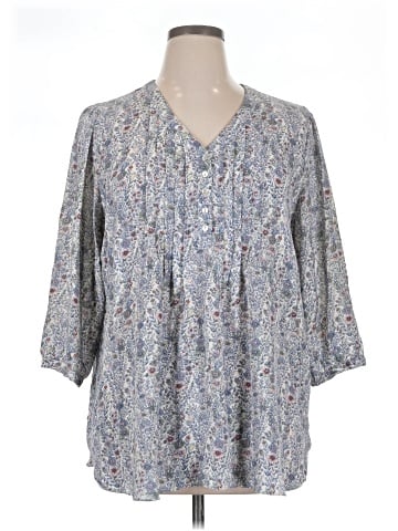 Rose + Olive 3/4 Sleeve Blouse (view 1)