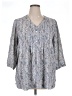 Rose + Olive Gray 3/4 Sleeve Blouse Size 1X - photo 1