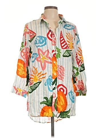 Calypso St. Barth 3/4 Sleeve Button-Down Shirt (view 1)
