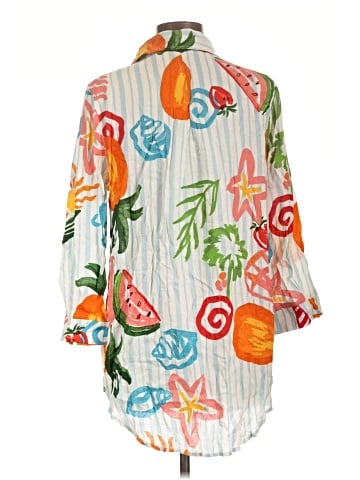 Calypso St. Barth 3/4 Sleeve Button-Down Shirt (view 2)