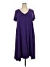 Roaman's Solid Purple Casual Dress Size 18 (L) - photo 1