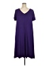 Roaman's Solid Purple Casual Dress Size 18 (L) - photo 2