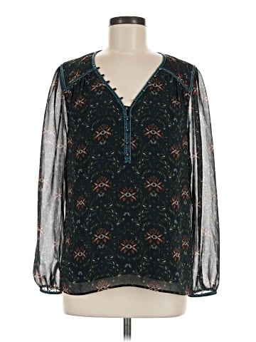Pale Sky Long Sleeve Blouse (view 1)