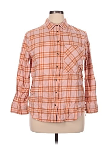 Aerie 3/4 Sleeve Button-Down Shirt (view 1)