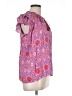 Rose + Olive 100% Rayon Pink Short Sleeve Blouse Size L - photo 4