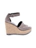 Stuart Weitzman 100% Leather Gray Wedges Size 7 1/2 - photo 1