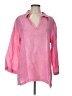 Sigrid Olsen 100% Linen Pink 3/4 Sleeve Blouse Size L - photo 1