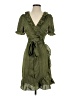 LUCCA 100% Polyester Polka Dots Green Casual Dress Size S - photo 1