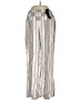 Ecru Stripes Silver Silk Pants Size M - photo 1