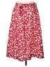 Talbots 100% Cotton Print Red Casual Skirt Size 12 Petite - photo 1