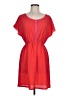 Buttons 100% Polyester Solid Red Casual Dress Size M - photo 1
