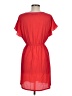 Buttons 100% Polyester Solid Red Casual Dress Size M - photo 2