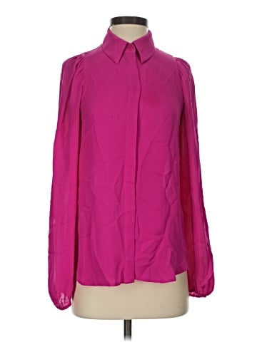 A.L.C. Long Sleeve Silk Top (view 1)