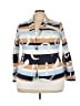 Creation L Color Block Stripes Blue Blazer Size 18 - photo 1