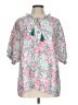 Michelle McDowell Pink Short Sleeve Blouse Size L - photo 1