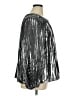 Jade 100% Polyester Metallic Silver Long Sleeve Blouse Size 1X - photo 4