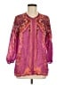 Johnny Was 100% Cupro Paisley Pink 3/4 Sleeve Blouse Size M - photo 1