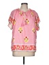 Umgee Pink Short Sleeve Blouse Size L - photo 1