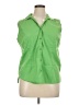 Basic Editions Green Sleeveless Button-Down Shirt Size XL - photo 1