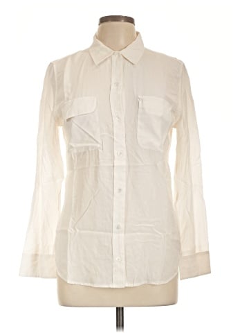 Equipment Long Sleeve Silk Top (view 1)