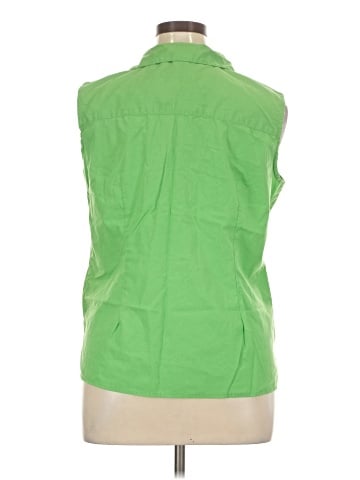 Basic Editions Sleeveless Button-Down Shirt (view 2)