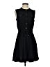 Nine West Solid Black Casual Dress Size S - photo 1
