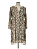 Sunny Leigh 100% Polyester Paisley Tan Casual Dress Size L - photo 1